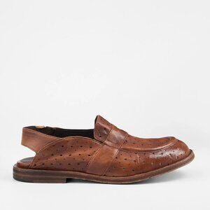 Untamed Street Vero Cuomio HARPER rich-tan slingback loafers